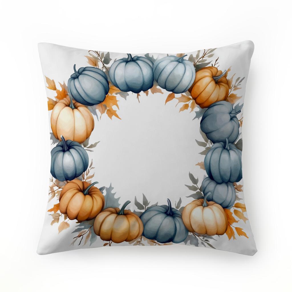 Retro Autumn Pumpkin Leaves Pillowcase Printed Polyester 45x45cm Throw Pillowcover Decorative Sofa Cushion Pillowslip Home Decor