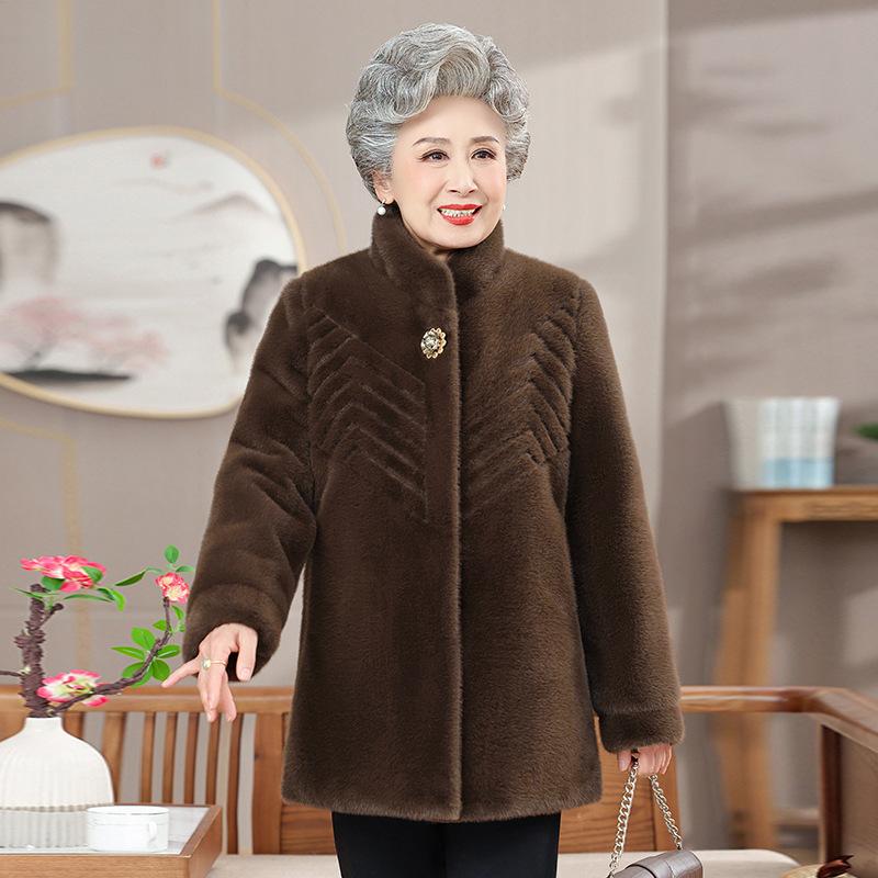 New Winter Clothing with Thickened Fur Like Mink Fur Coat Women's Stylish Fur Like Coat