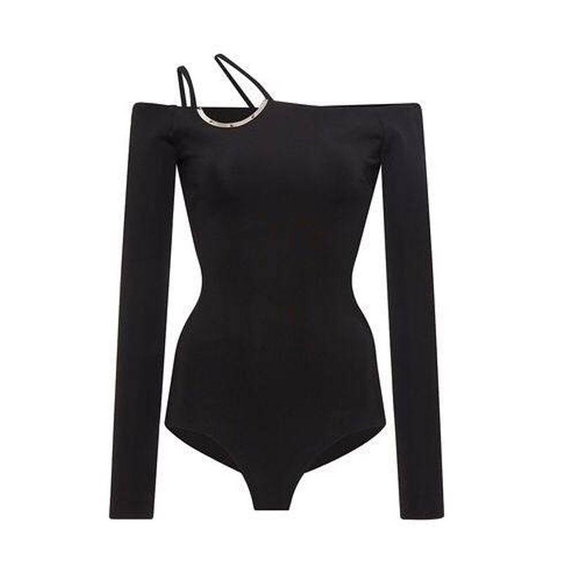 Modal European and American Kendall Jenner Minimalist Strappy T-shirt