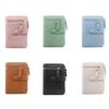 Folding Short Women Wallets Waterproof PU Leather Coin Purse Classic Women Card Bag  Outdoor