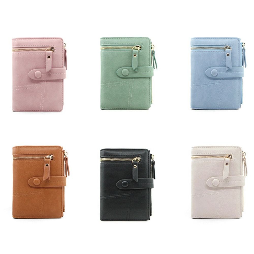 Folding Short Women Wallets Waterproof PU Leather Coin Purse Classic Women Card Bag Outdoor