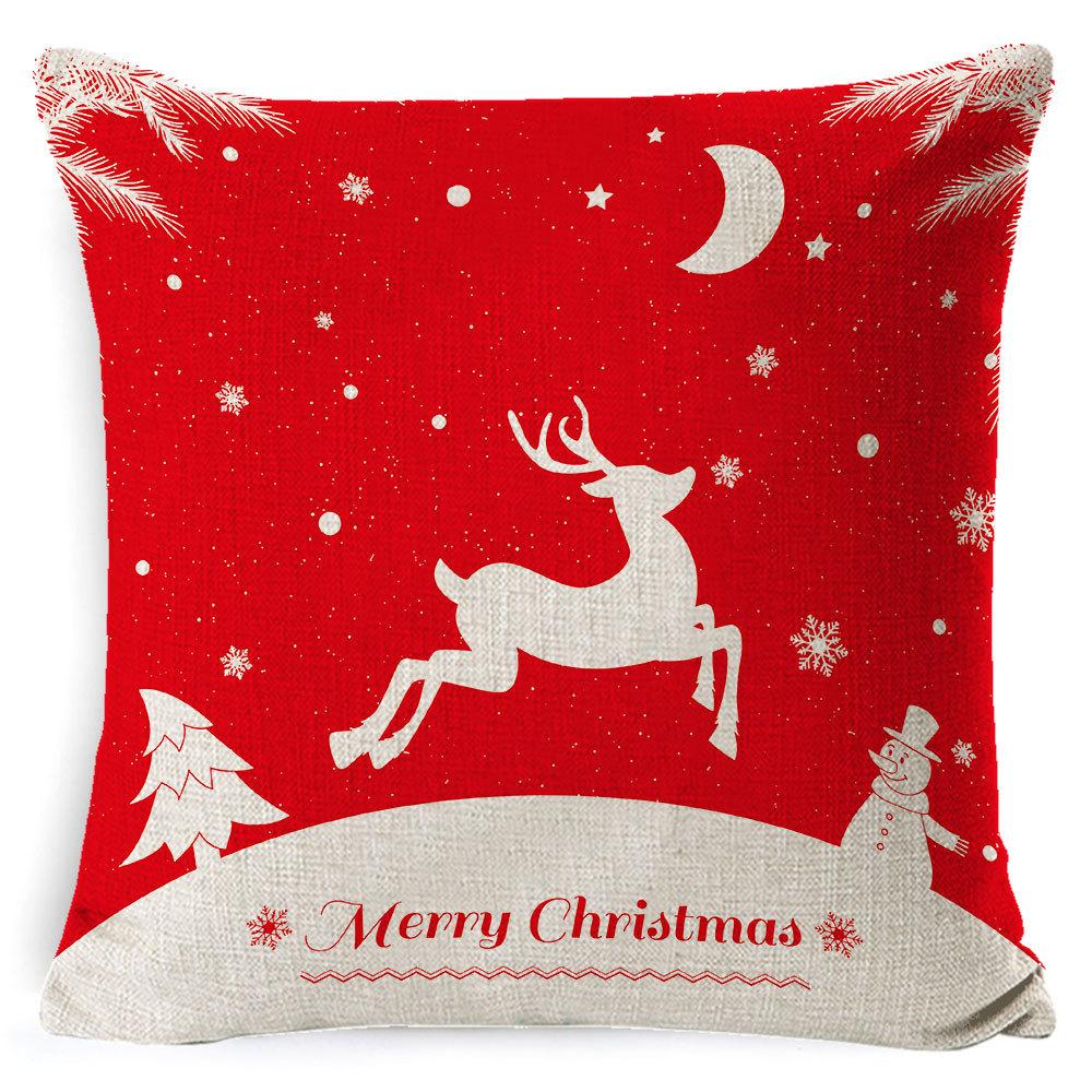 Christmas Pillow Case Christmas Light Luxury High-end Pillow Family Bed Pillow Case Home Cushion Bed Pillow