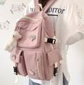 Schoolbag fashion Korean version of women's college school bag new backpack fashion shoulder bag Harajuku travel large capacity outdoor backpack
