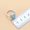 Blue Jewelry with Gem Set Pendant Earrings Necklace and Ring Lady Set