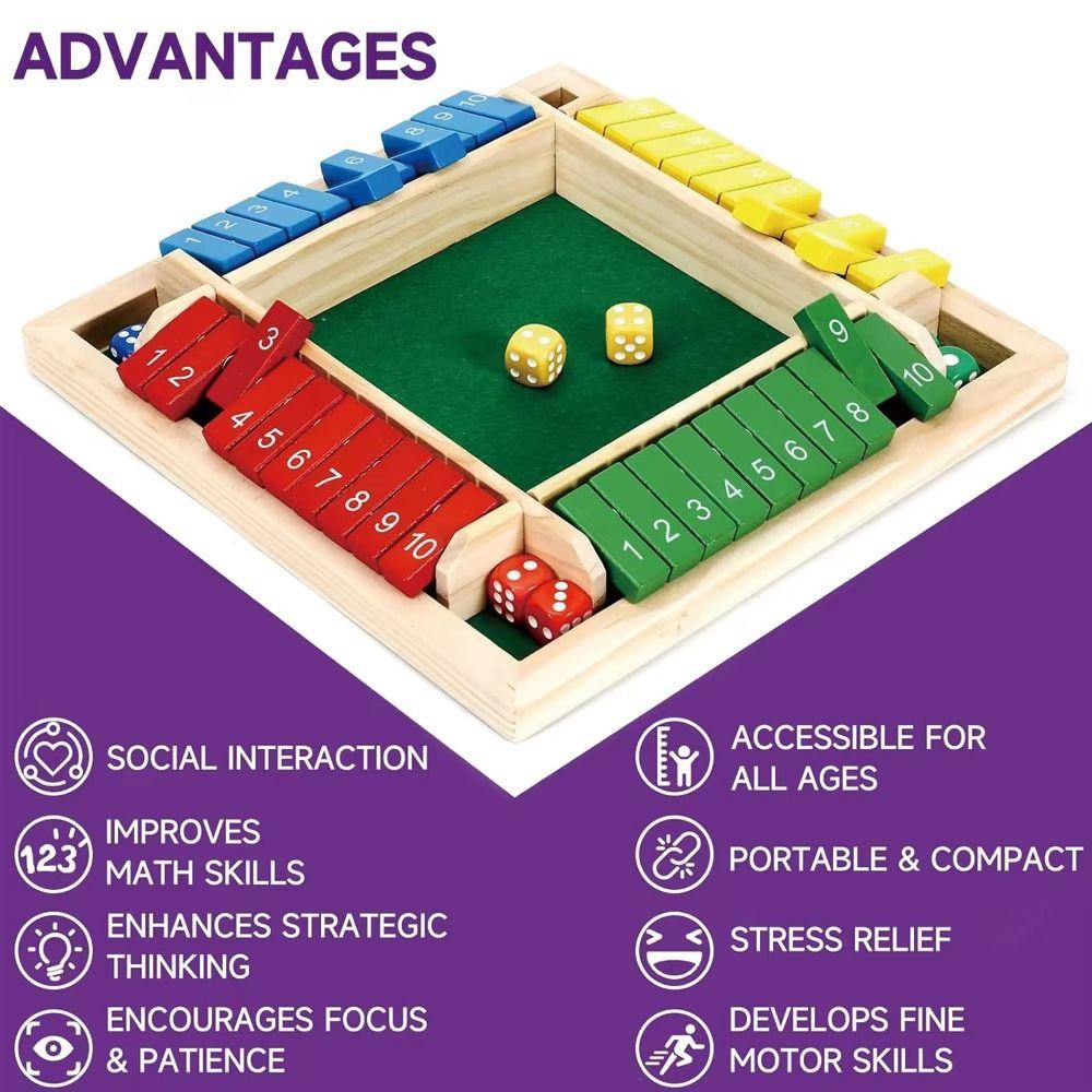 „Schließ die Schachtel“ – ein Zahlenspiel aus Holz, das die Intelligenz fördert – ein vierseitiges Kartenspiel für Eltern und Kinder
