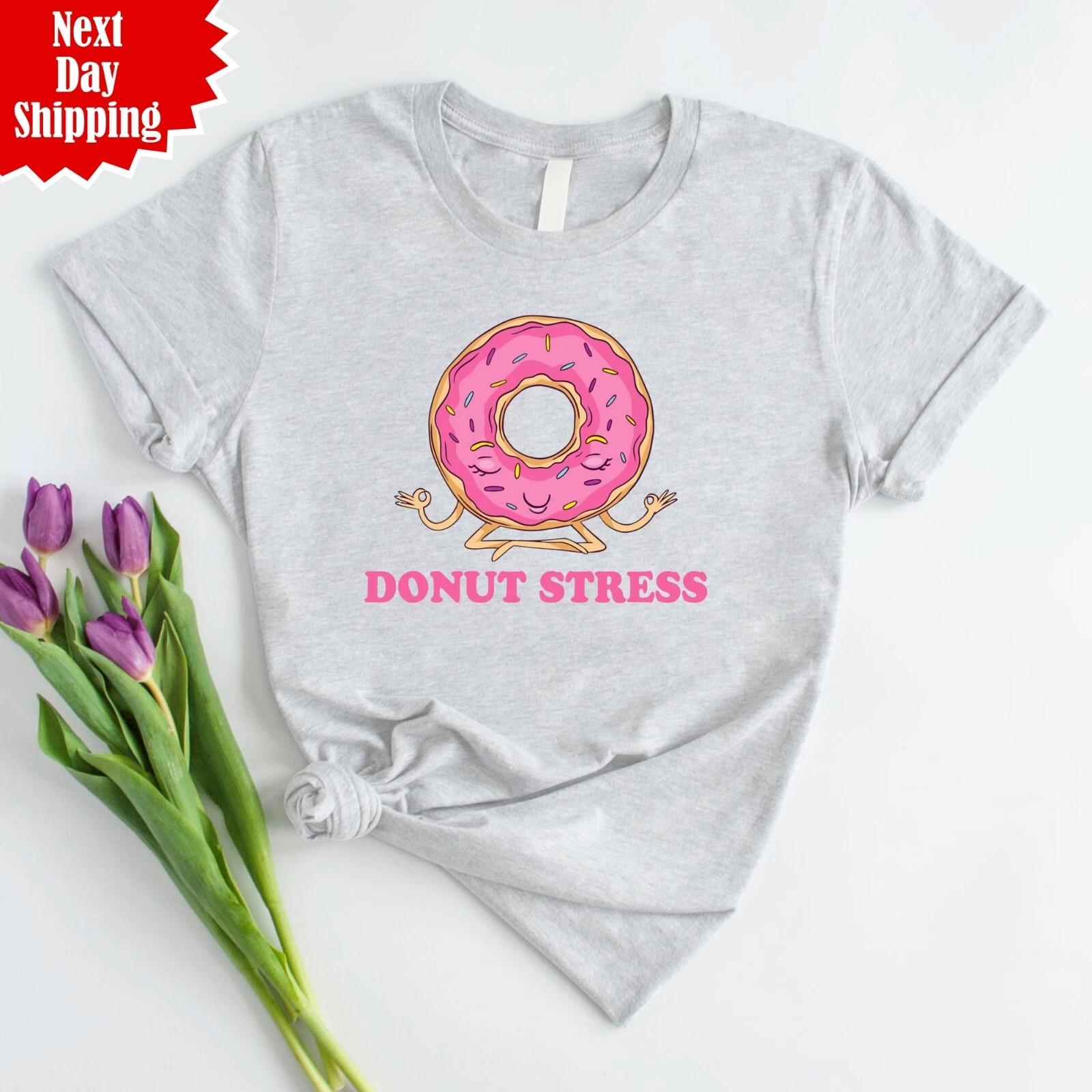 Donut Stress T Shirt Donut Stress Yoga Printed Funny Gift Mens Regular Fit T Top 3XL