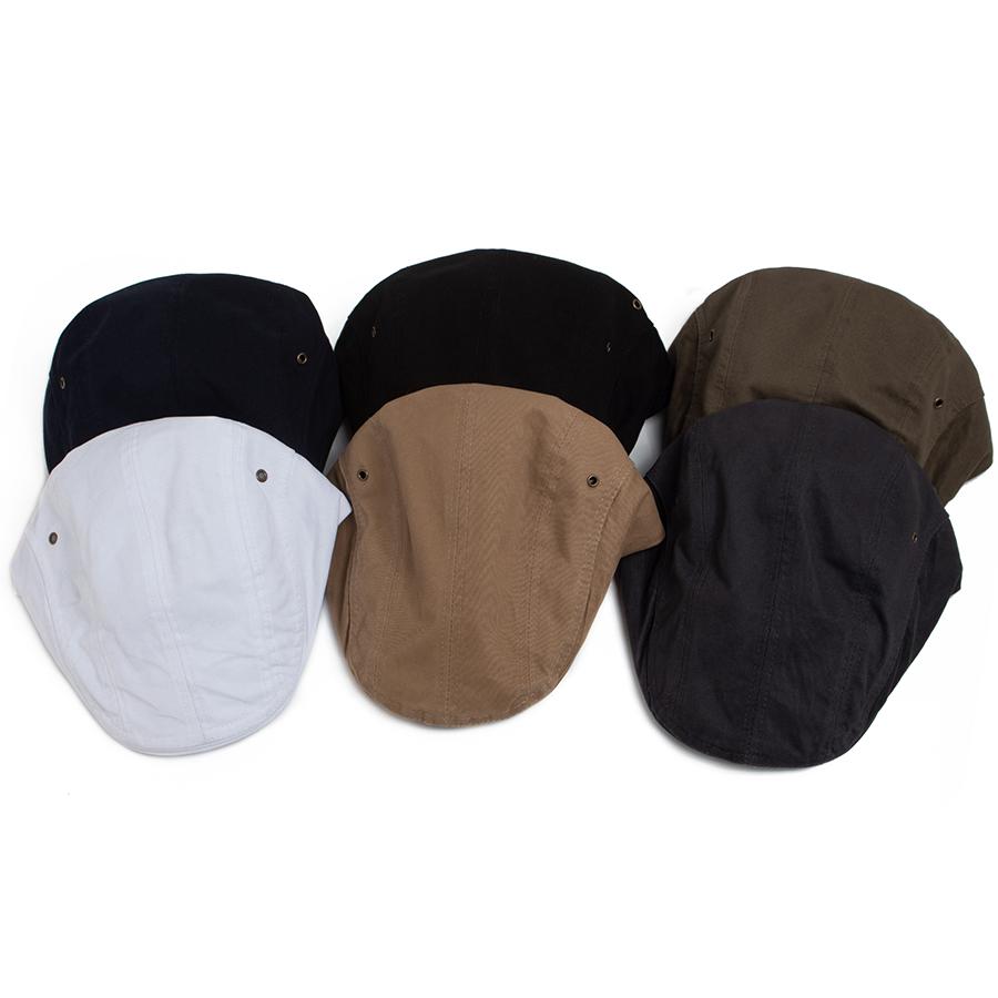 New Fashion Flat Caps Men Vintage Beret Casual Women Newsboy Cap Single Layer Cotton Cloth Visor Hats Ladies Elastic Head Circum