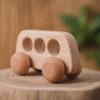 Baby Wooden Car Wooden Child Block For Babies BPA Free Organic Beech Animal Shape Baby Toy  Car Montessori Toys  Handmade Crafts
