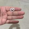 Korean Style Enamel Heart Ring Chunky Jewelry Geometric Ring Dripping Oil Finger Buckle  Decoration
