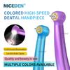 Niceden High-Speed Handpiece LED Push Button Standard Head 2/4 Holes Three Water Spray Air Oral Therapy Equipments Accessories 5 LED 5 Water Holes