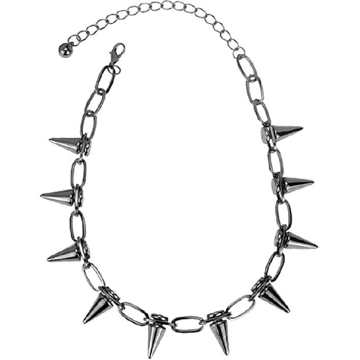 2-3Pcs Gothic Rivet Spike Paperclip Link Chain Choker Necklace Set Punk Rock Hip Hop Adjustable Streetwear Collar Necklace for Women Men Unisex