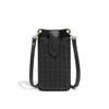 Fashionable Hand-woven Bag, Solid Color Compact Card Bag, Mobile Phone Bag, Trendy and Versatile, Single-shoulder Cross-over Mini Women's Bag