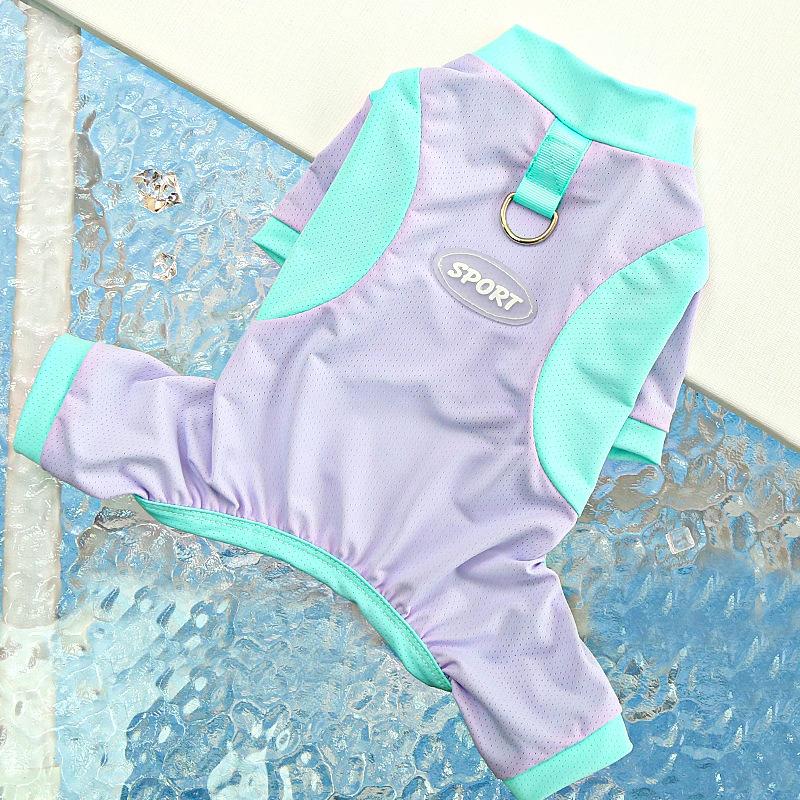 Golden Retriever Big Dog Anti-hair Loss Ice Silk Quick Drying Clothes Spring Summer Dog Cat Pet Cat Clothes Dog Supplies Sports