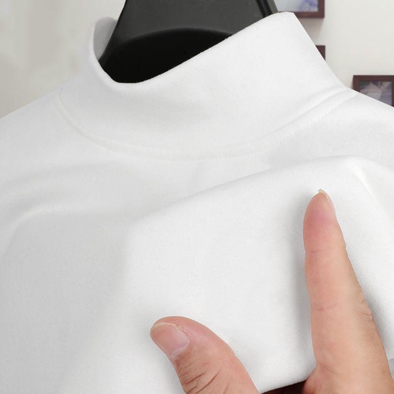 Men's German Fleece Double-Sided Warm Turtleneck Shirt - Versatile Long-Sleeved Top for Autumn and Winter