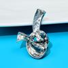 New Rhinestone Blue Color Ribbon Pin Brooches For Women Fashion Vintage Jewelry Coat Accessories High Quality New