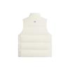 Li Ning Sports Trend Series Changle Weiyang Logo Embroidered Solid Color Knitted Down Vest Women Vests White AYMS088-4