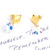 Glory_Arden [Black Label] Surgical Steel Fancy Stone Square Earrings / Ghme-164