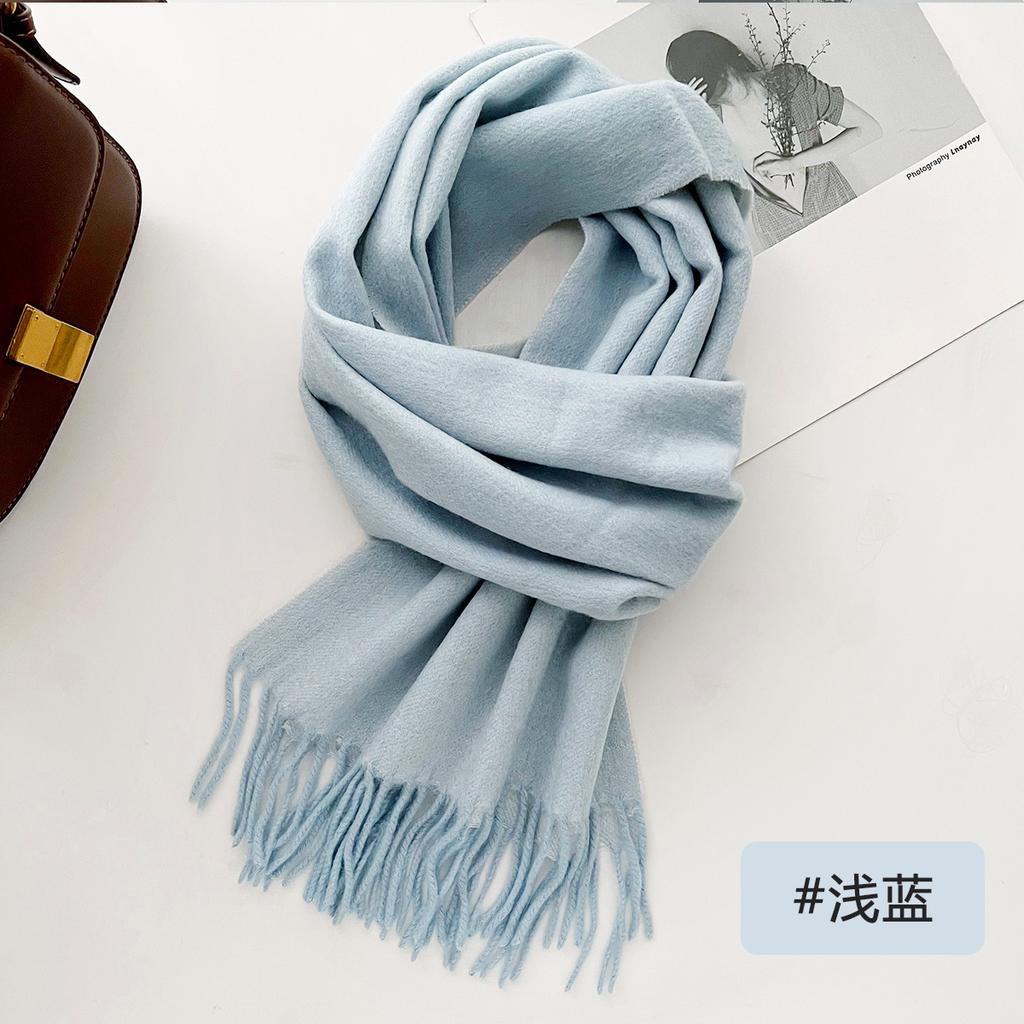 High Quality 100% Wool Wraps Female Male Solid Classic Muffler Women Man Scarves  Autumn Winter Soft Warm Casual Couple Scarf