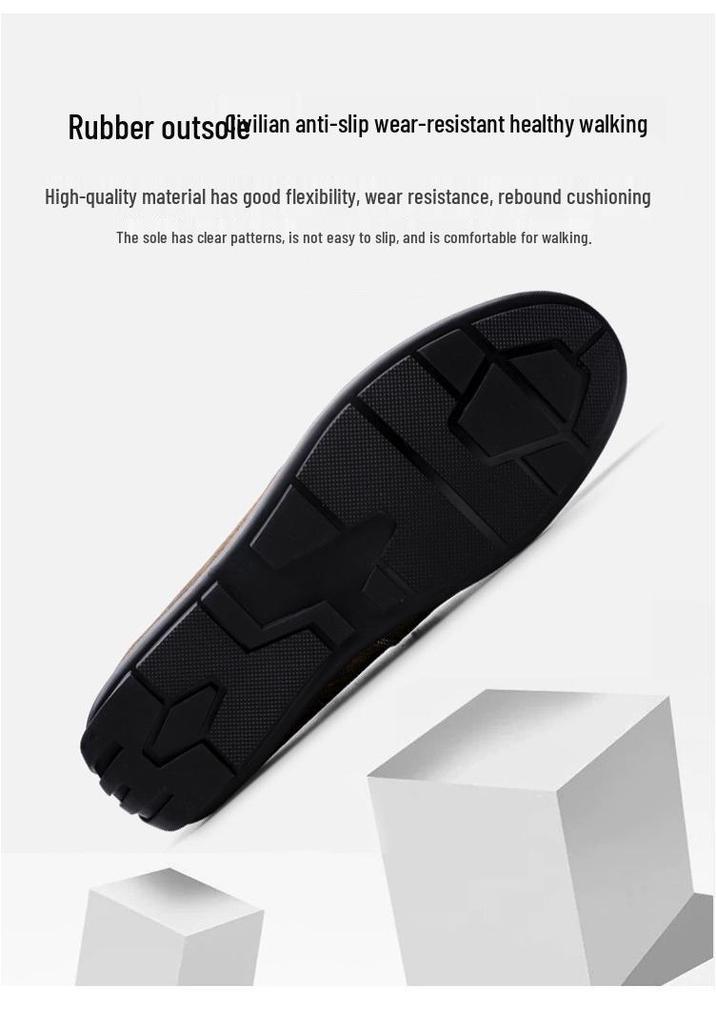 New Men's British Style Casual Leather Moccasins - Versatile Slip-on Driving Loafers