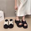 Thick-soled Heightening Heel Beach Cool Slippers Women's Summer Wear 2025 New with Skirt Bohemian One-word Sandals