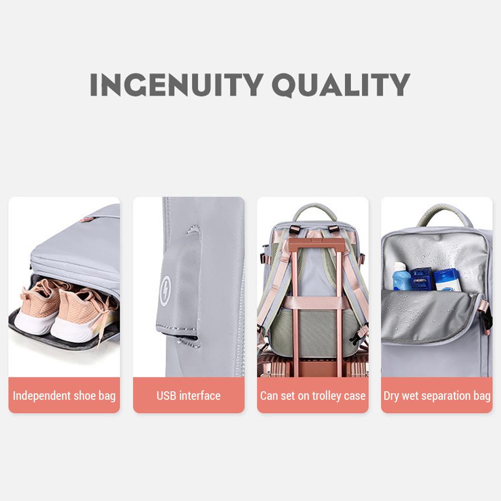 Rucsac de călătorie pentru drumeții și camping Ușor și rezistent la apă Capacitate mare cu USB