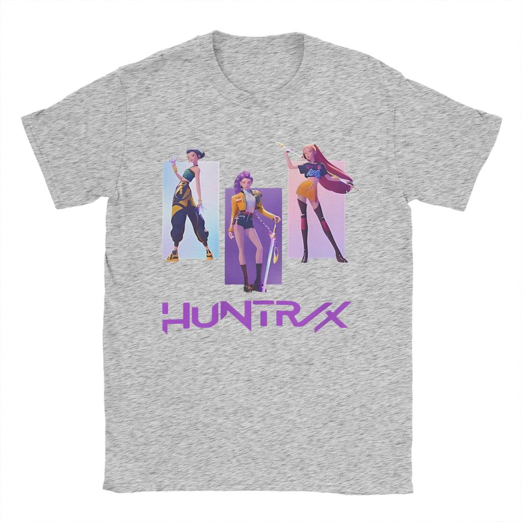 Men Women Huntrix Kpop Demon Hunters  Shirt Pure Cotton Printed T-Shirt  Clothing Outfits