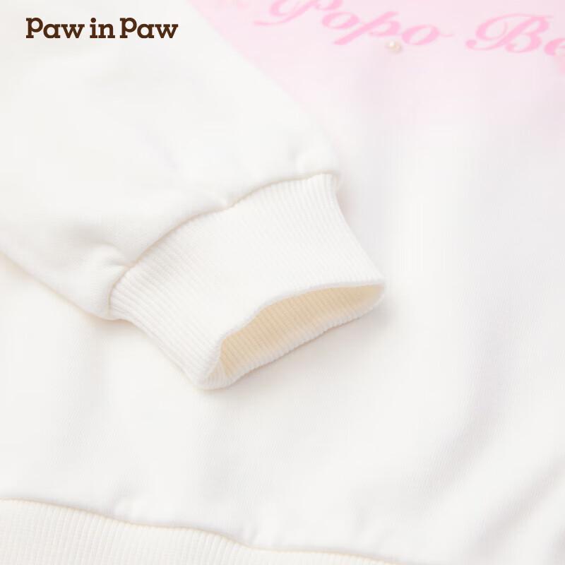 PawinPaw Girls' Cartoon Bear Long Sleeve Sweatshirt