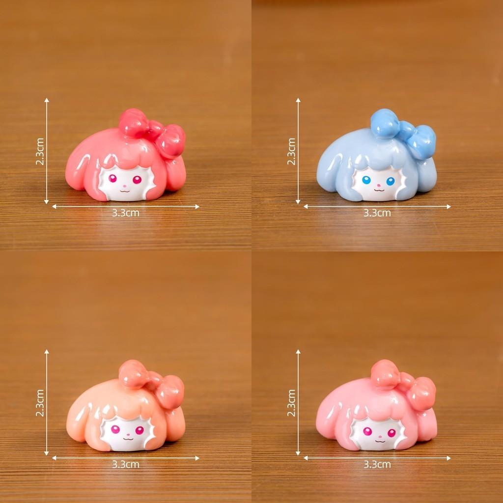 Adorable Resin Bow-tie Puppy Figurine Cute Miniature Car Desk Decor