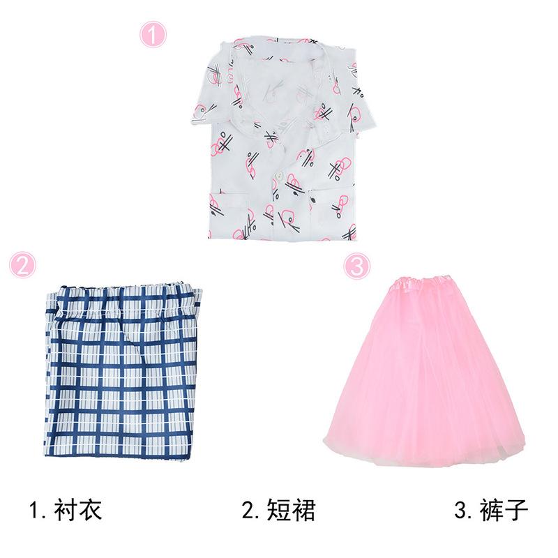 Ace Ventura Cosplay Men Funny Outfit Shirt Shorts Pink Tutu Skirt Movie Pet Detective Jim Carrey Costume Halloween Party Suit