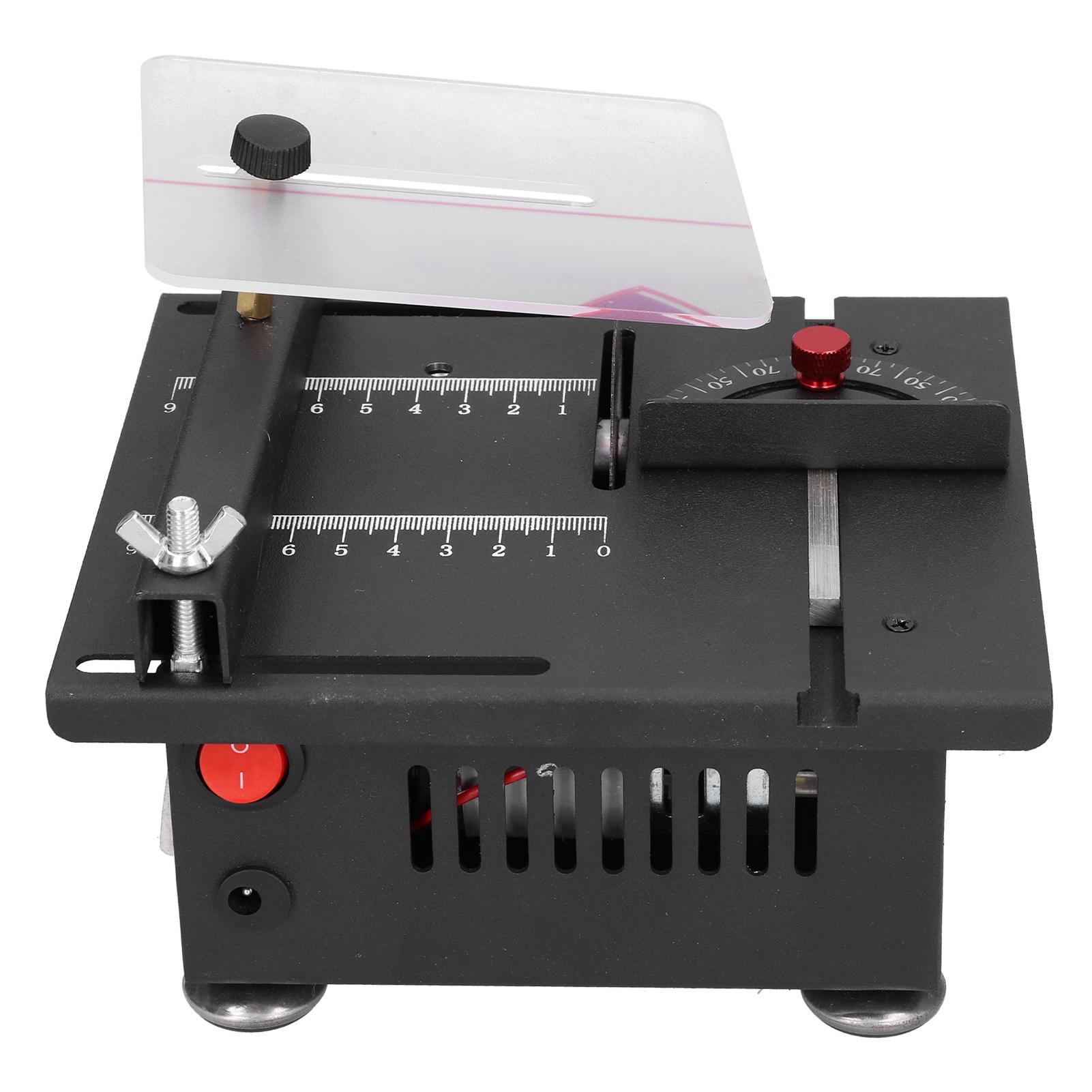 

Mini Table Saw Woodworking Table Saw Adjustable Cutting Machine 100W 6000RPM 7 Gear Speed Regulation Cutting Polishing Tools EU