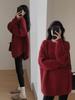 Women's 100% Wool European-Style Mid-Length Knitted Sweater, Perfect for Autumn/Winter Layering, 2024 New Arrival
