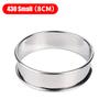 8/9/10CM English Muffin Rings Crumpet Rings Double Rolled Tart Ring Round Stainless Steel Muffin Tart Rings Mold Baking Tools