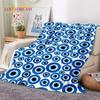 3D Evil Eye Turkey Blue Nazar Eye of Horus Cobertores de flanela macia, cobertor confortável para camas de piquenique, sofá, quarto