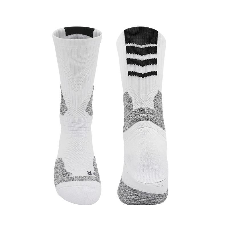 Actual Combat Medium Tube Basketball Socks Men'S Sports Socks Non-Slip Breathable Towel High-Top Men'S And Women'S Running Cotton Socks Men'S