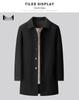 Winter Mid-length Business Coat for Middle-aged Men with Warm Mink Velvet Lining