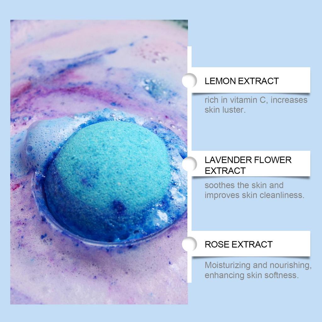 JAYSUING Floral Scent Moisturizing Bubble Bath Ball with Plant-Based Long-Lasting Fragrance