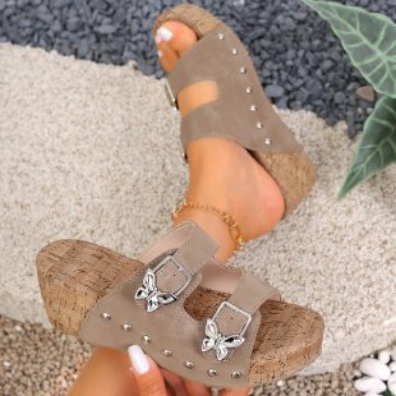 High-heel Platform Wedge Sandals for Women, New Style Leather Buckle Shoes, Summer Sandals