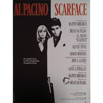 SCARFACE Original Rolled Cinema Poster Small Format 53x40cm Movie Poster AL PACINO