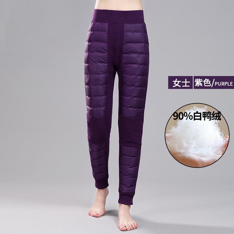

Пуховые брюки мужские и женские пуховые утолщенные хлопковые брюки для пожилых родителей носят пух белой утки зимние термобрюки 4XL
