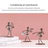 Retro Ironwork Band Ornament Metal Electroplating Mini Music Minimalist Guitar Violin Decoration Handicraft Classical Gift
