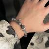 Chinese Style Black Ice Cracking Beaded Bracelet For Men Women Punk Hip Hop Adjustable Handmade Couple Charms Bracelet Jewelry