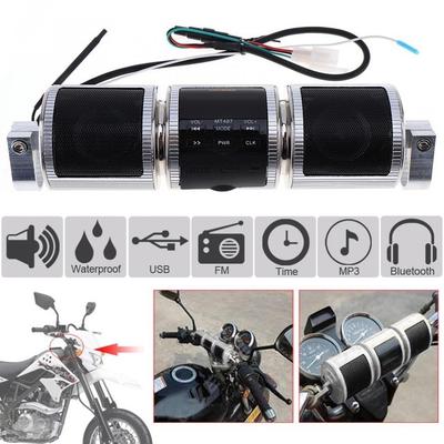 MT487 Motocyklowy Głośnik Bluetooth Wodoodporny System Audio MP3 z Mocowaniem na Kierownicę, Wbudowany Subwoofer, Radio FM