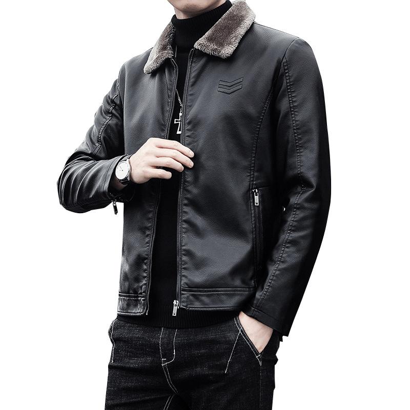 Winter Thickened Velvet Coat Men's Leather Jacket Leather Jacket Fur All-in-one Men's Clothing