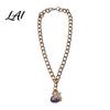 Halloween Themed Pet Accessories Chain Collar Metal Cat Collar with Witch Ghost Strong Necklace Pendant Festive Pumpkin Skull Charm for Cats