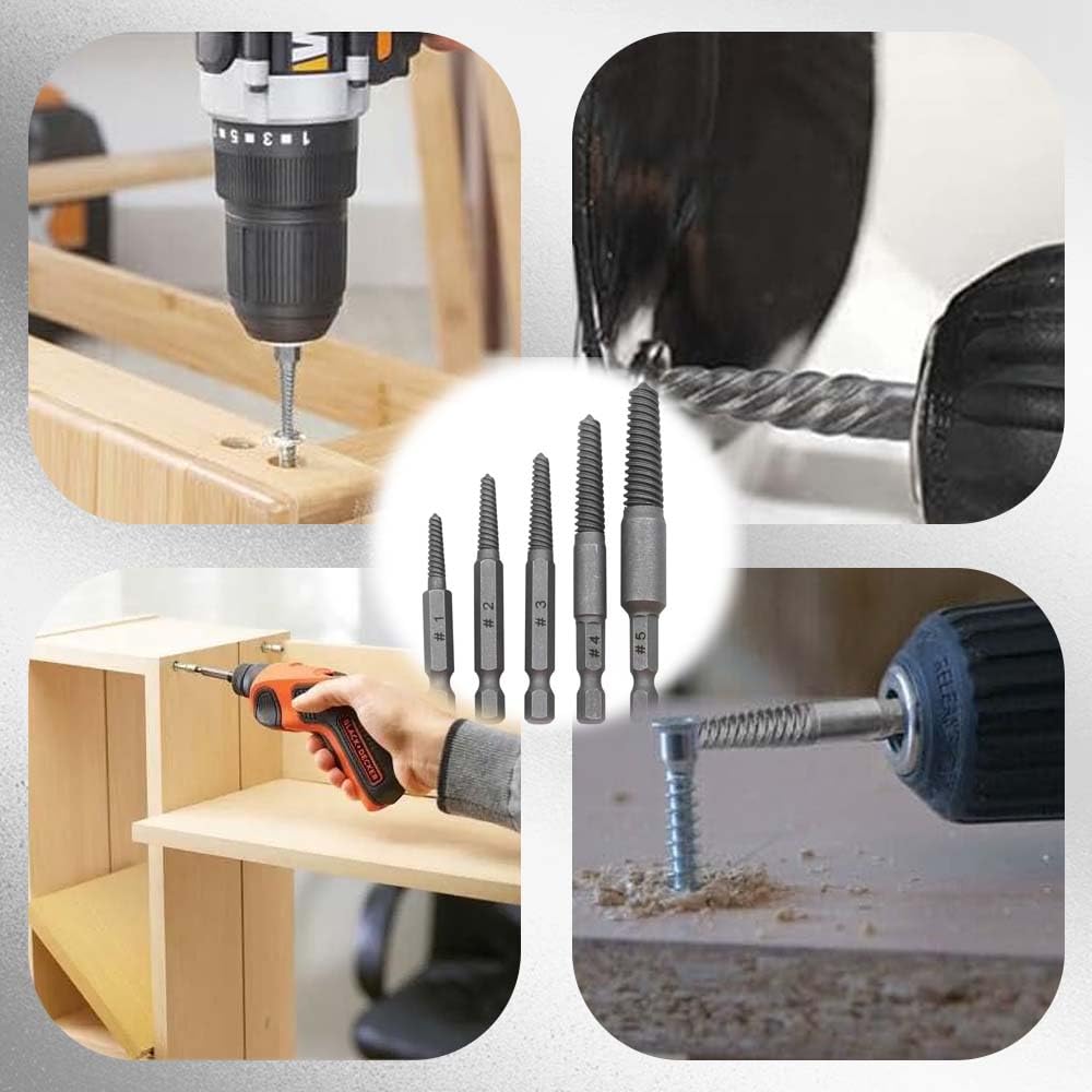 Screw Thread Repair Kit with Screw Screwsaurus Reverse Hex Shank Thread Extractor Hand Tool for Dedicated Screw Head Extractor with Post Ideal for