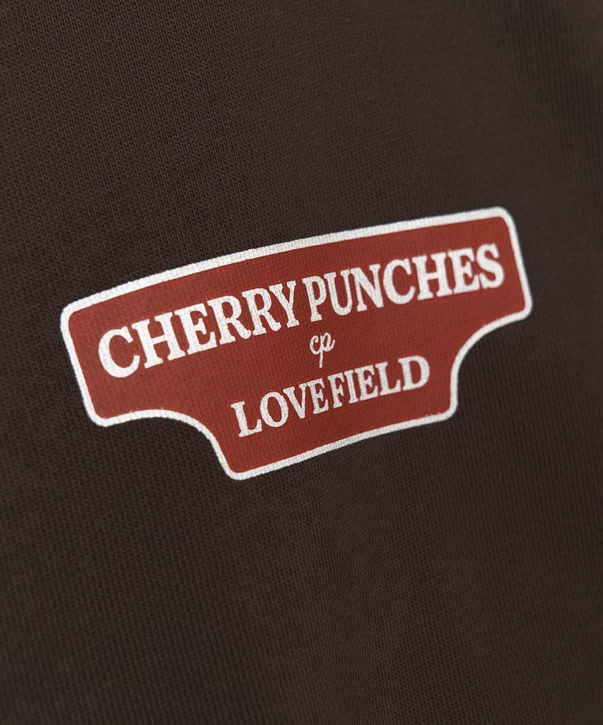 Cherry Punches Motor Company Zip-Up Hoodie (Brown)