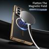 Plating Kavlar Magnetic Phone Case for Galaxy Z Fold 7/6 with Wireless Charging Compatible with Samsung -Includes Tempered Glass