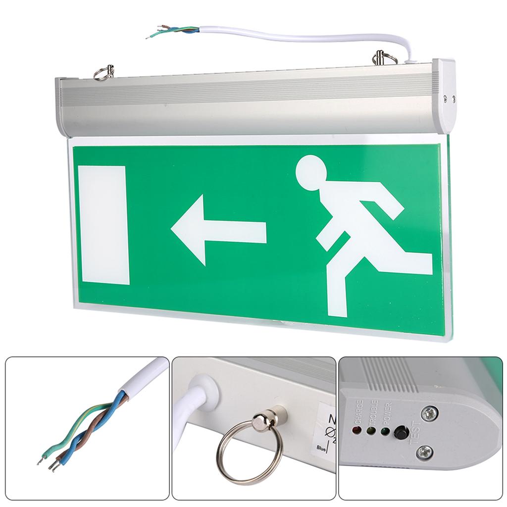 110?240V Acrylic LED Emergency Sign Lamp Left Right Evacuation Indicator Light