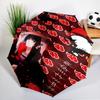 Anime Red Clouds On Background Umbrella Folding umbrella, automatic umbrella 8-Frame for Travel, camping Use Gift for Halloween Christmas