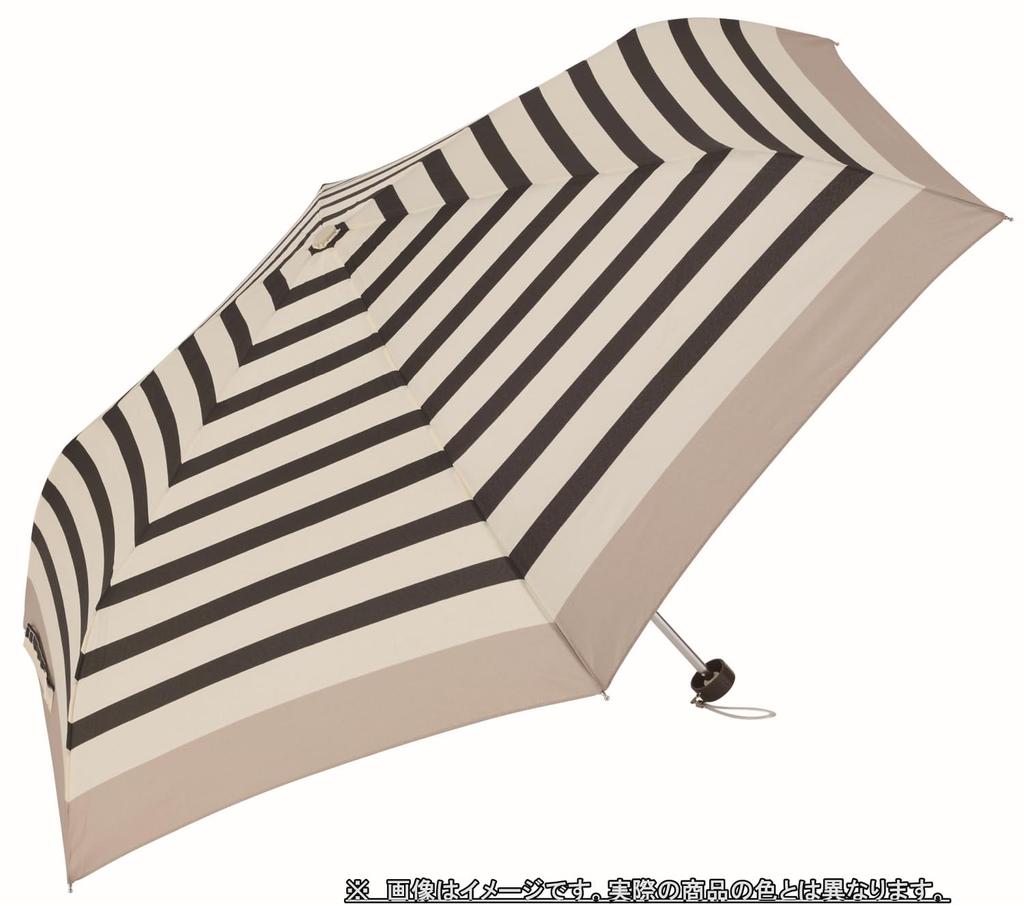 Miyajima Folding Umbrella 55cm Windproof Bone Color Border Navy [12920]